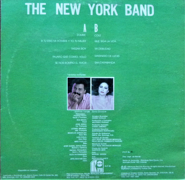 The New York Band : Wilfrido Vargas Presenta (LP, Album)