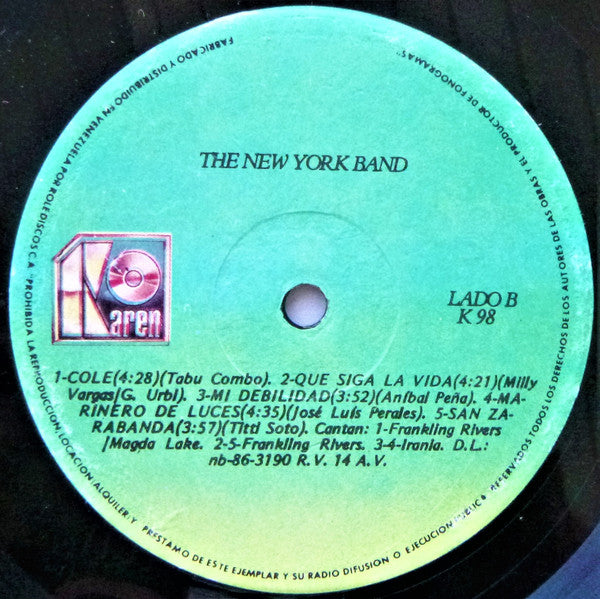 The New York Band : Wilfrido Vargas Presenta (LP, Album)