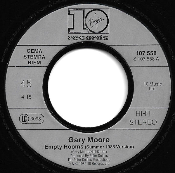 Gary Moore : Empty Rooms (7", Single)
