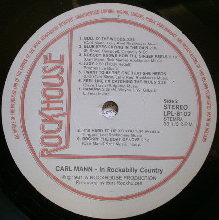 Carl Mann : In Rockabilly Country (LP)