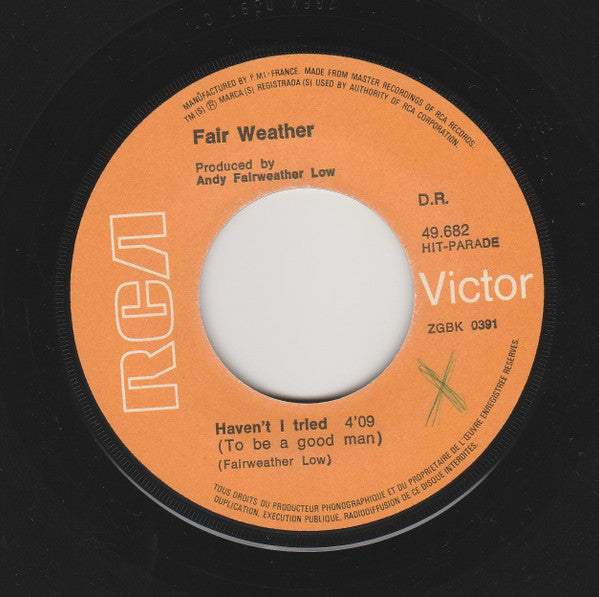 Fair Weather : Natural Sinner (7", Single, Mono)