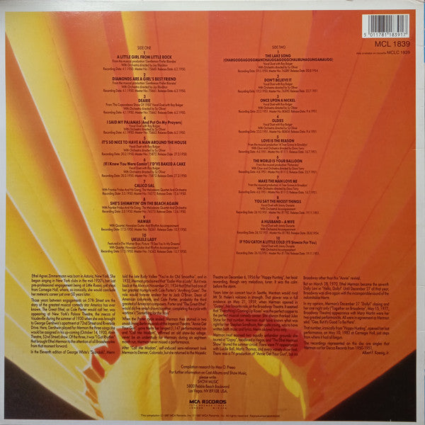 Ethel Merman : The World Is Your Balloon (LP, Comp)