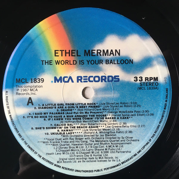 Ethel Merman : The World Is Your Balloon (LP, Comp)