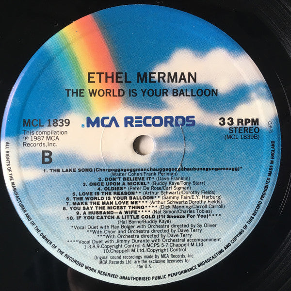 Ethel Merman : The World Is Your Balloon (LP, Comp)
