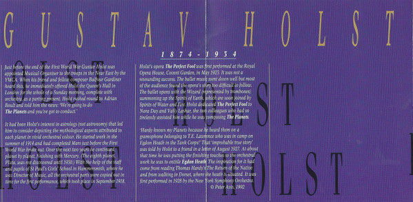 Gustav Holst : The Planets / The Perfect Fool (CD, Comp, RM)
