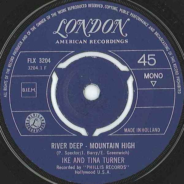 Ike & Tina Turner : River Deep - Mountain High / A Love Like Yours (7", Single, Mono)