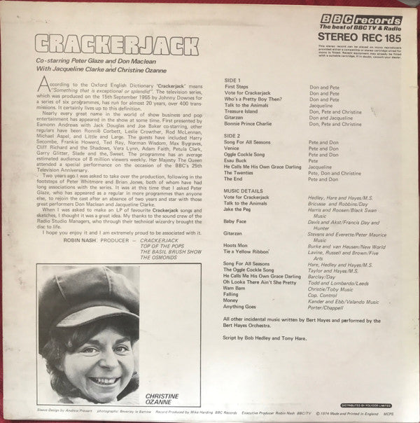 Don MacLean And Peter Glaze With Jacqueline Clarke And Christine Ozanne : Crackerjack (LP, Album)