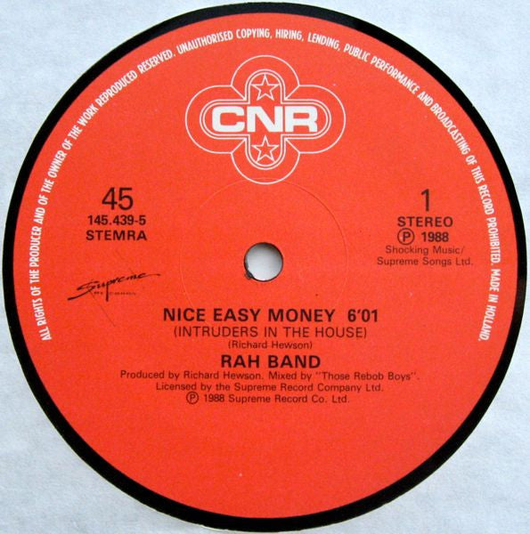 RAH Band : Nice Easy Money (Intruders In The House) (12")