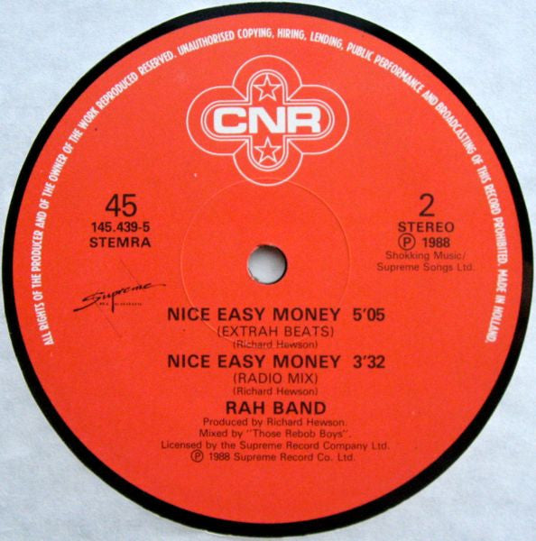 RAH Band : Nice Easy Money (Intruders In The House) (12")