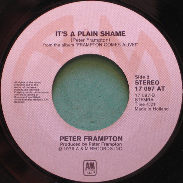 Peter Frampton : Baby, I Love Your Way (7", Single)