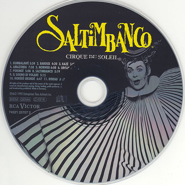 Cirque Du Soleil : Saltimbanco (CD, Album, RP)