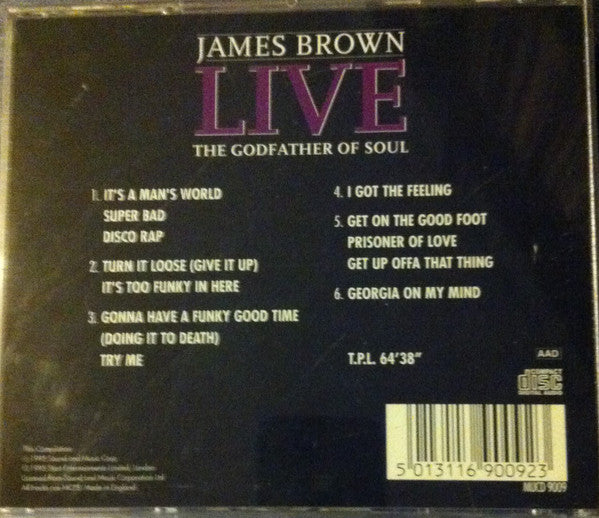 James Brown : Live, The Godfather Of Soul (CD, Album)