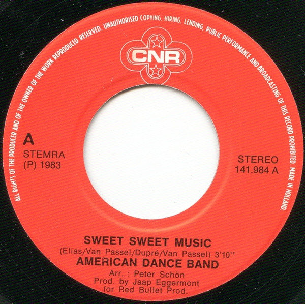 American Dance Band : Sweet Sweet Music (7", Single)