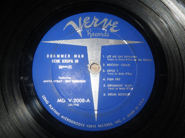 Gene Krupa Featuring Anita O'Day • Roy Eldridge : Drummer Man (LP, Album)