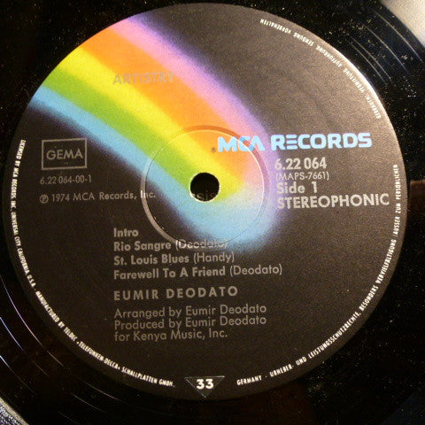 Deodato* : Artistry (LP, Album, RE)