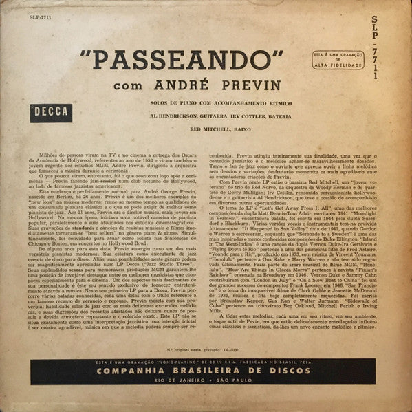André Previn : Passeando Com Andre Previn (LP, Mono)