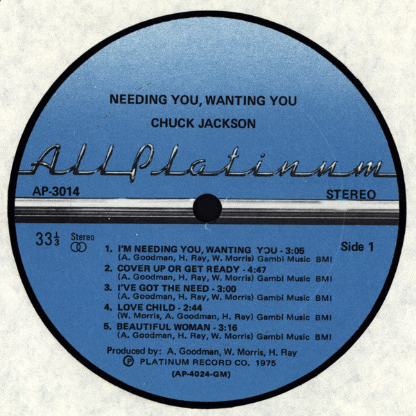 Chuck Jackson : Needing You, Wanting You (LP, Album)