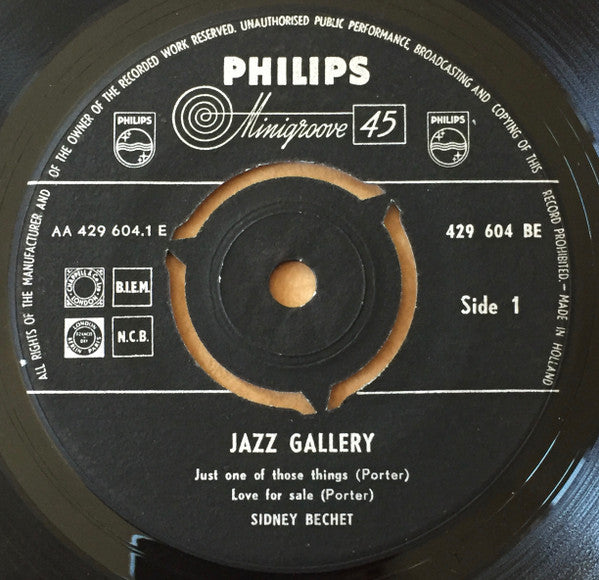 Sidney Bechet : Jazz Gallery (7", EP)