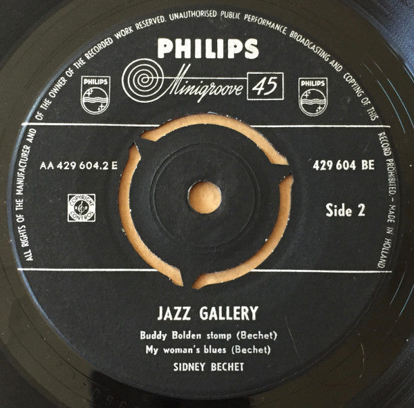 Sidney Bechet : Jazz Gallery (7", EP)