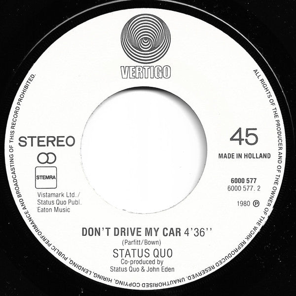 Status Quo : Lies (7", Single)