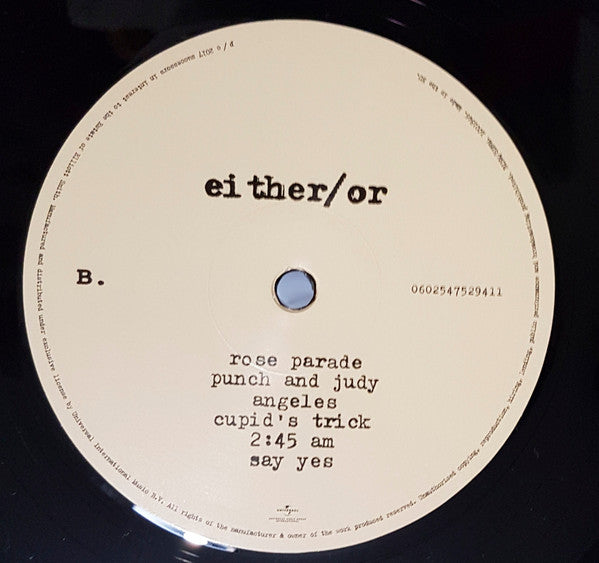 Elliott Smith : Either / Or (LP, Album, RE, 180)