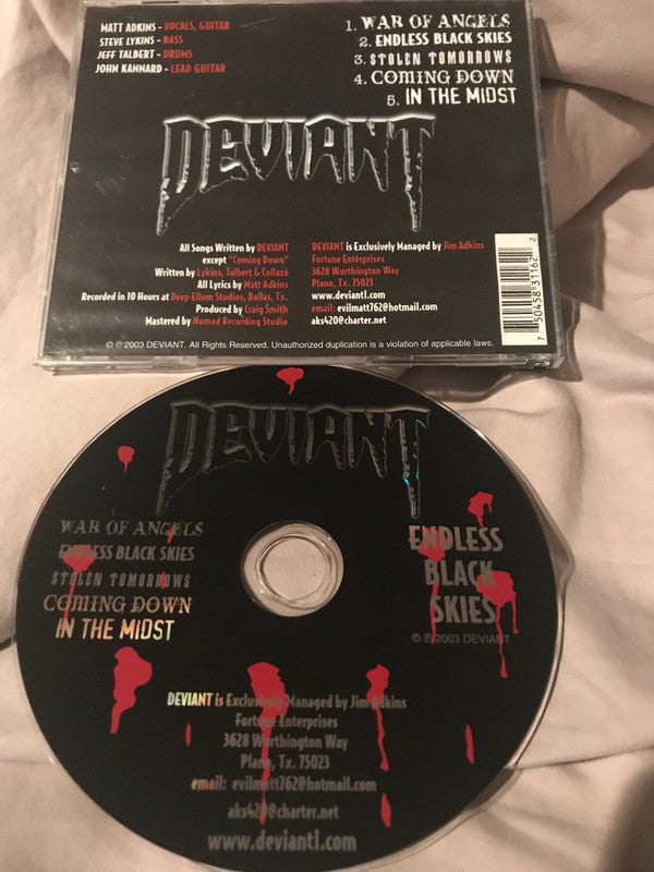 Deviant (26) : Endless Black Skies (CD, EP)