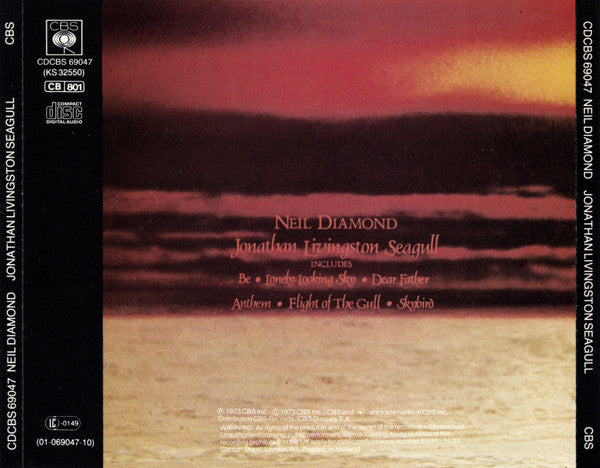 Neil Diamond : Jonathan Livingston Seagull (Original Motion Picture Sound Track) (CD, Album, RE)