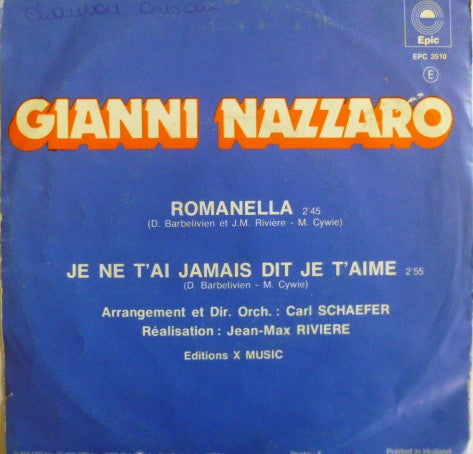 Gianni Nazzaro : Romanella (7", Single)