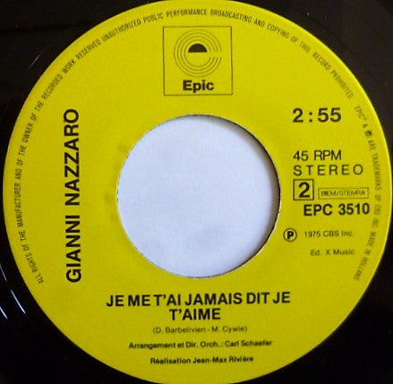 Gianni Nazzaro : Romanella (7", Single)