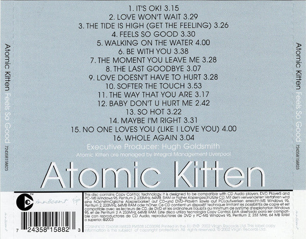 Atomic Kitten : Feels So Good (CD, Album, Copy Prot.)
