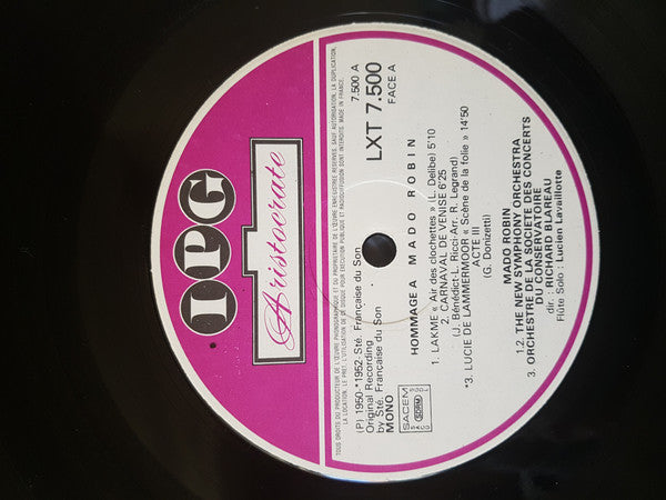 Mado Robin : Hommage À Mado Robin (LP, Mono, RE, Gat)