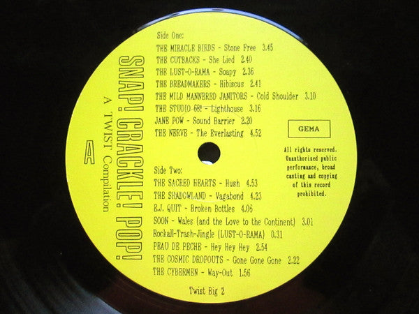 Various : Snap! Crackle! Pop! (A Twist Compilation) (LP, Comp)