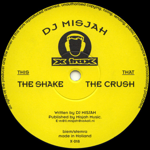 DJ Misjah : The Shake / The Crush (10")