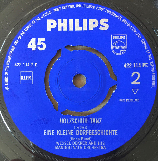 Wessel Dekker And His Mandolinata-Orchestra : Oud-Hollandse Boerendansen (7", EP)