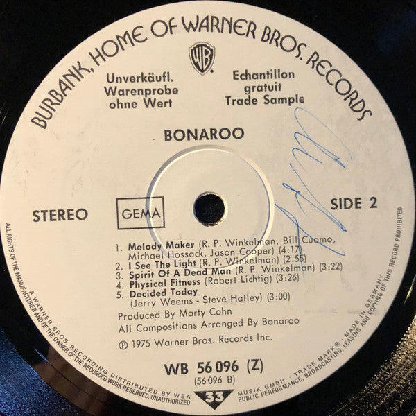 Bonaroo : Bonaroo (LP, Album, Promo)