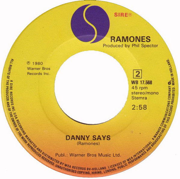 Ramones : Rock 'N' Roll High School (7", Single)