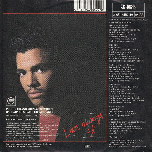El DeBarge : Love Always (7", Single)
