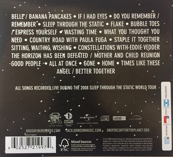 Jack Johnson : En Concert (CD, Album, dig)
