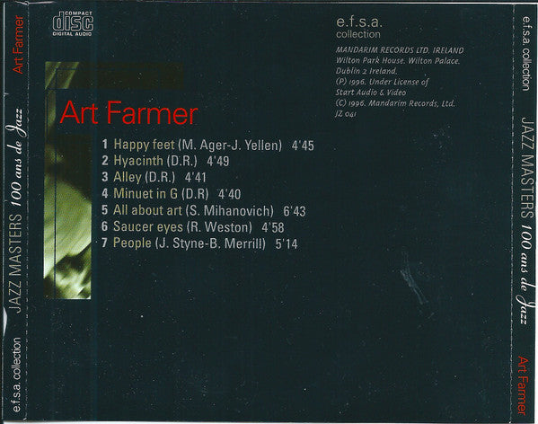 Art Farmer : Jazz Masters (100 Ans De Jazz) (CD, Album, RE)