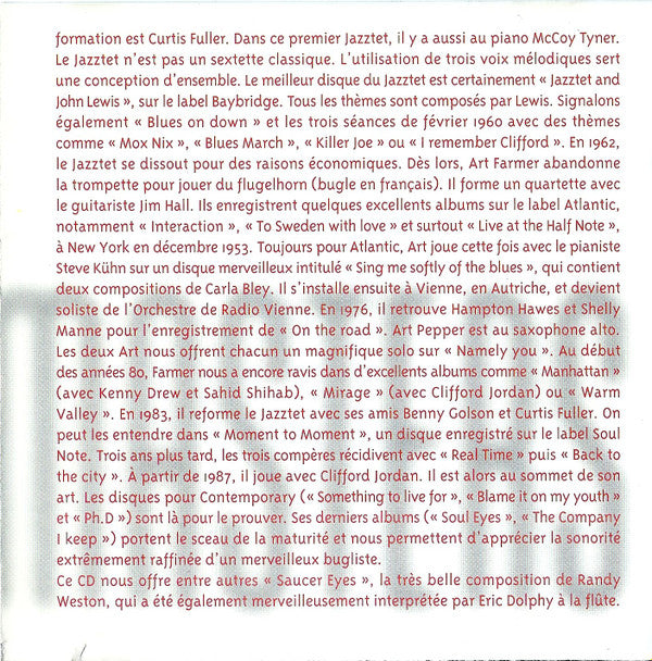 Art Farmer : Jazz Masters (100 Ans De Jazz) (CD, Album, RE)