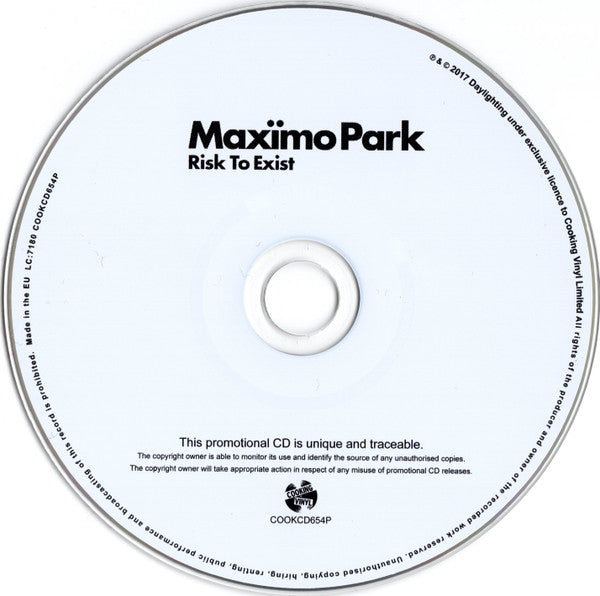 Maxïmo Park : Risk To Exist (CD, Album, Promo)