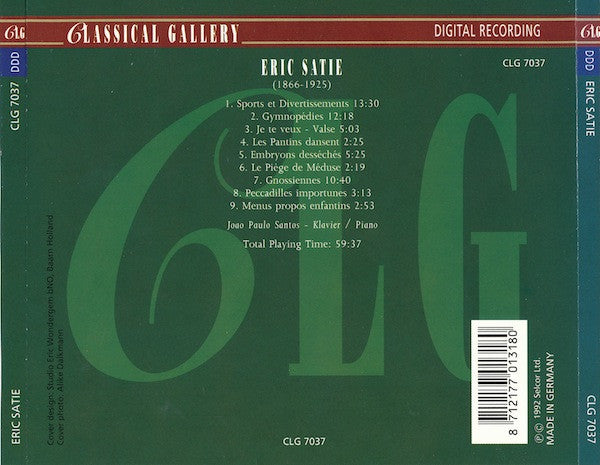 Erik Satie : Piano Works (CD, Album)