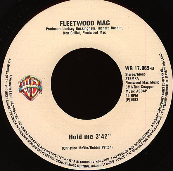 Fleetwood Mac : Hold Me (7", Single)