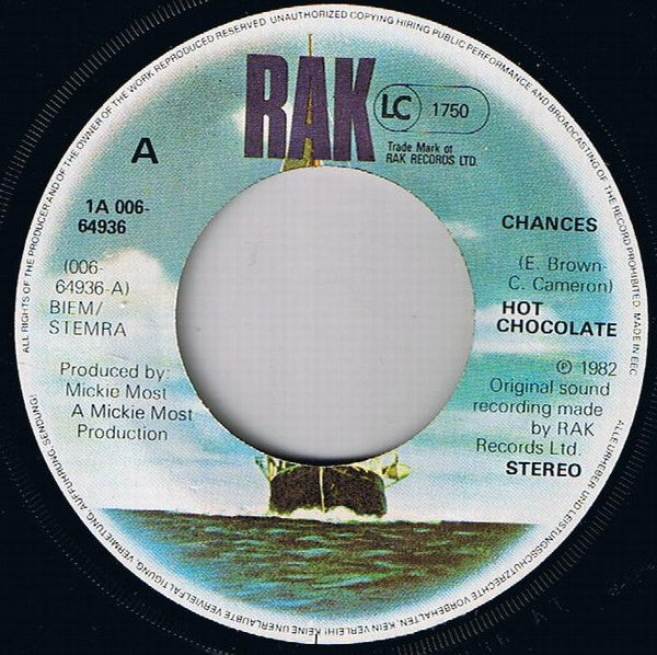 Hot Chocolate : Chances (7", Single)