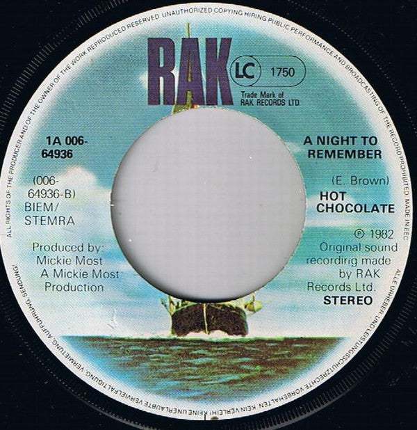 Hot Chocolate : Chances (7", Single)