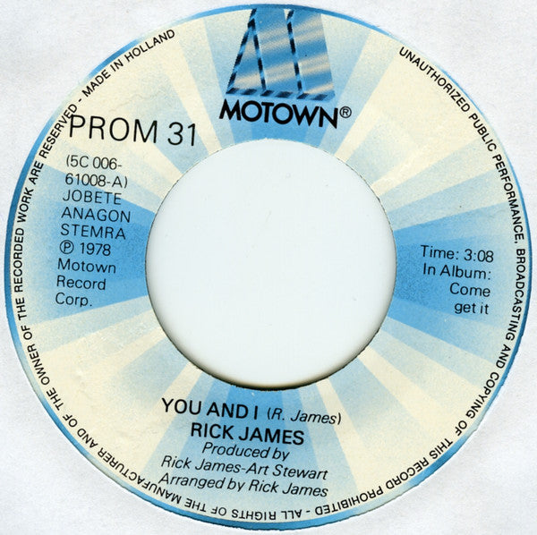 Diana Ross, Rick James : Lovin' Livin' and Givin' / You And I (7", Single, Promo, Mis)