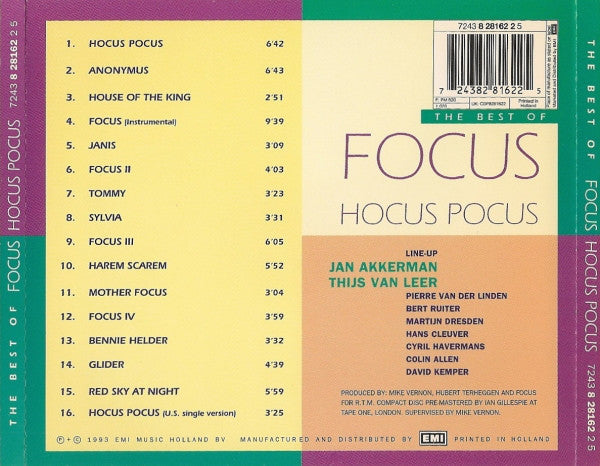 Focus (2) : Hocus Pocus The Best Of Focus (CD, Comp)