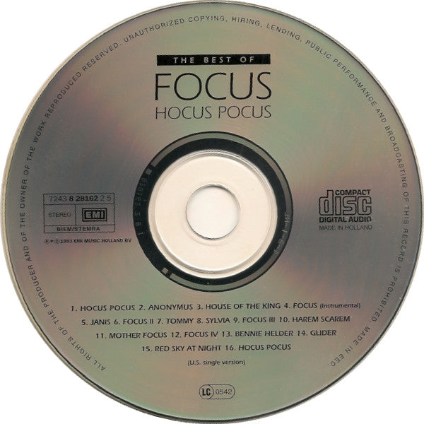 Focus (2) : Hocus Pocus The Best Of Focus (CD, Comp)