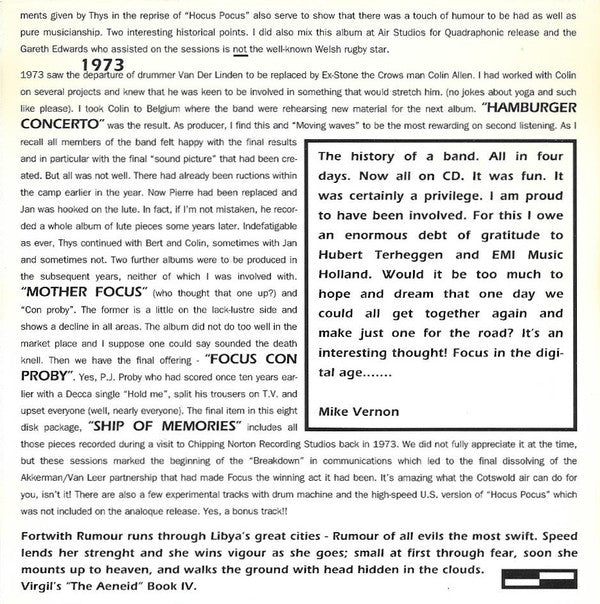 Focus (2) : Hocus Pocus The Best Of Focus (CD, Comp)