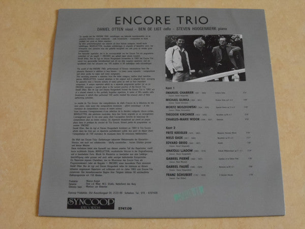 Encore Trio : Novelletten (LP, Album)